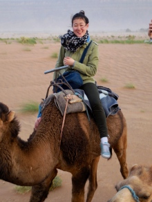 Janice on her camel - 4/17/15